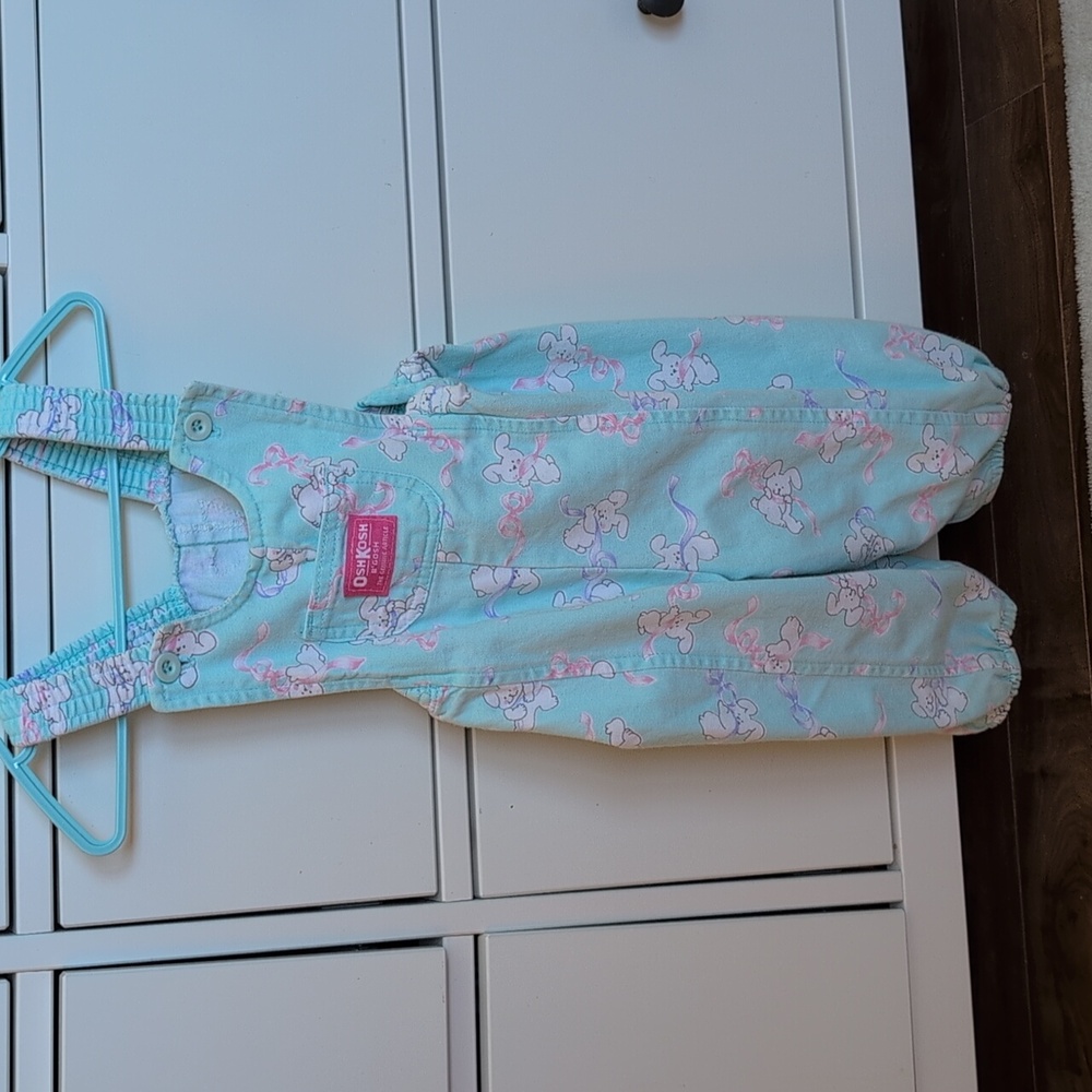 Vintage OshKosh Bubble Overalls with Bunnies 18m - Picture 3 of 8
